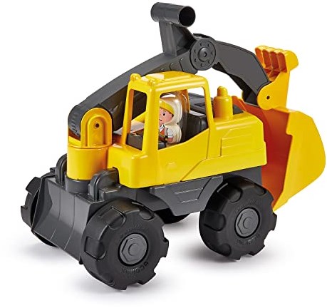 Ecoiffier excavator toy with play figure - 35.5cm yellow