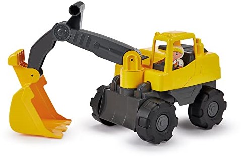 Ecoiffier excavator toy with play figure - 35.5cm yellow-3