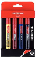 Acrylic Marker Set Amsterdam 4 Colours 4mm - creative painting markers