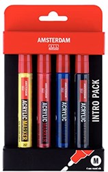 Acrylic Marker Set Amsterdam 4 Colours 4mm - creative painting markers