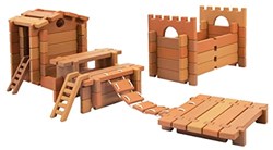 Guidecraft building blocks toy - Tabletop Notch Blocks Western 85-piece set