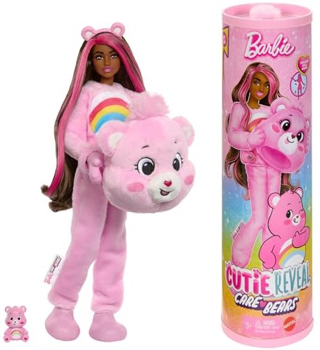 Mattel Barbie Cutie Reveal Care Bears doll pink - surprise doll