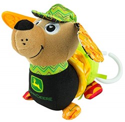 Lamaze plush dog Clip & Go John Deere baby toy multicolor