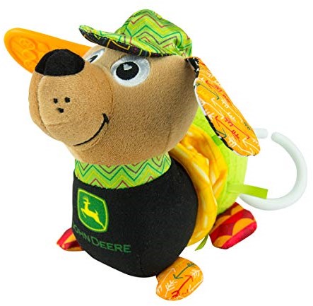 Lamaze plush dog Clip & Go John Deere baby toy multicolor