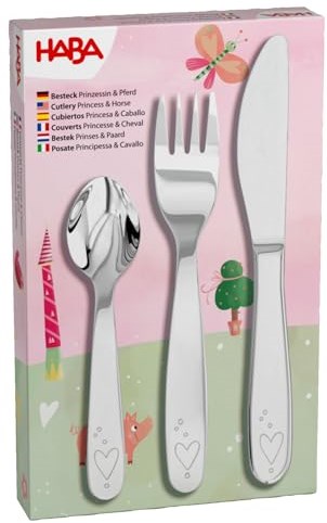 Haba children's cutlery princess and horse - stainless steel kids set