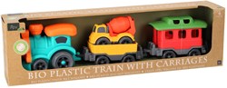 KiddyGo bio train toy with wagons and airplane made from bioplastic