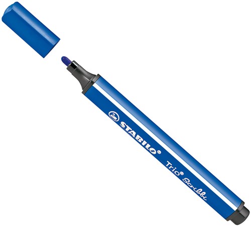 Stabilo Trio Scribbi felt-tip pen ergonomic indestructible blue kids drawing
