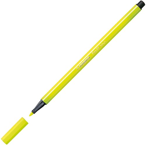 Stabilo felt-tip Pen 68 premium neon yellow - creative marker-3