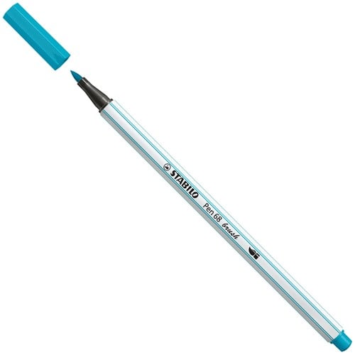 STABILO Pen 68 Brush - Viltstift - Lichtblauw (31)-2