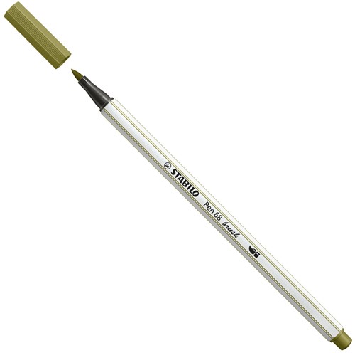 STABILO Pen 68 Brush - Viltstift - Modder Groen (37)-2