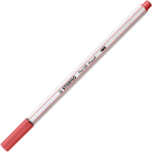STABILO Pen 68 Brush - Viltstift - Roestig Rood (47)-3