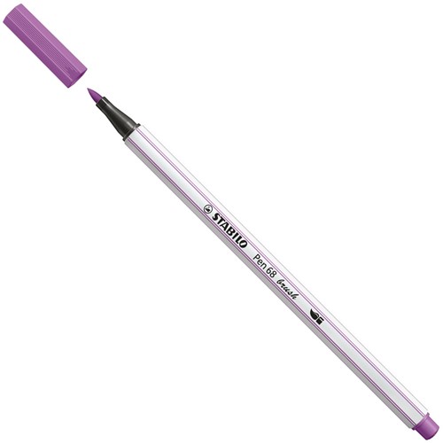 STABILO Pen 68 Brush - Viltstift - Pruimen Paars (60)-2