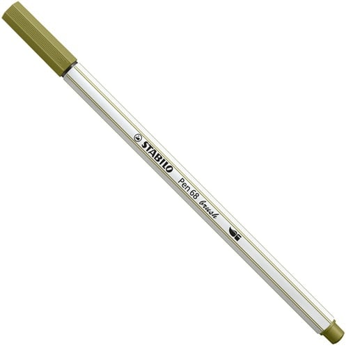 STABILO Pen 68 Brush - Viltstift - Modder Groen (37)