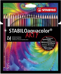 Stabilo aquacolor premium watercolor pencil ARTY case 24 colors