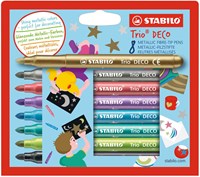 STABILO metallic felt-tip pens case 8 colors - extra thick tip-3