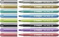 STABILO metallic felt-tip pens case 8 colors - extra thick tip-2