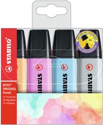 STABILO BOSS ORIGINAL Pastel - Markeerstift - Set 4 Stuks