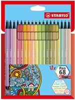 STABILO Pen 68 - Viltstift - Set Met 18 Stuks