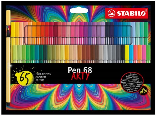 STABILO Pen 68 - Viltstift - ARTY - Set Met 65 Stuks