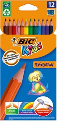 BIC coloured pencils ECOlutions Evolution - 12 pcs, eco-friendly