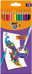 BIC erasable colored pencils Kids Evolution 12 pcs - color set