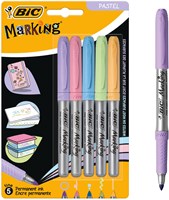 BIC Permanent Felt Tip Pens Pastel - 5 pcs - Creative Drawing-2