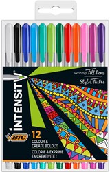 BIC Fineliners pastel set - 12 colours - Intensity creative felt pens