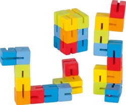 Goki wooden puzzle cube - educational toy for kids