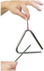 Goki triangle musical instrument metal chrome finish kids toy