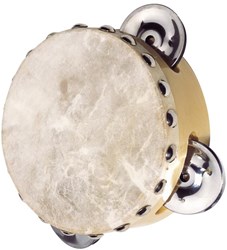 Goki wooden tambourine musical instrument with 3 bells for children