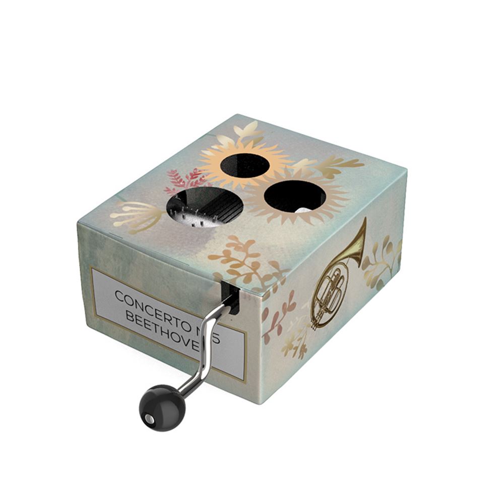 Belle Lurette hand crank music box classical Beethoven Concerto N°5 14+ music
