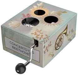 Belle Lurette hand crank music box classical Beethoven Concerto N°5 14+ music