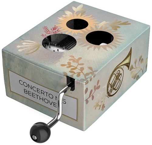 Belle Lurette hand crank music box classical Beethoven Concerto N°5 14+ music