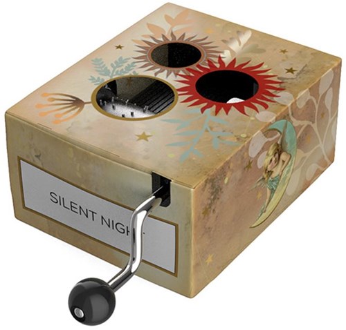Belle Lurette hand crank music box Christmas Silent Night toy