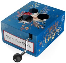 Belle Lurette hand crank music box Christmas Petit Papa Noël toy