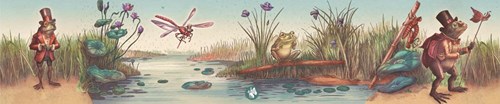 Belle Lurette music box SB16 La Vie en Rose frogs decorative-2