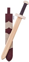 Woodsy wooden sword with holder - imaginative toy sword