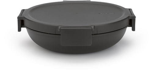 Brabantia lunch bowl 1L dark grey - reusable lunch container plastic-2