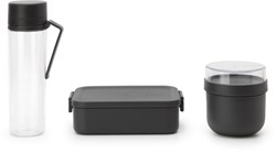 Brabantia lunch set plastic breakfast and lunch box Dark Grey BPA-free