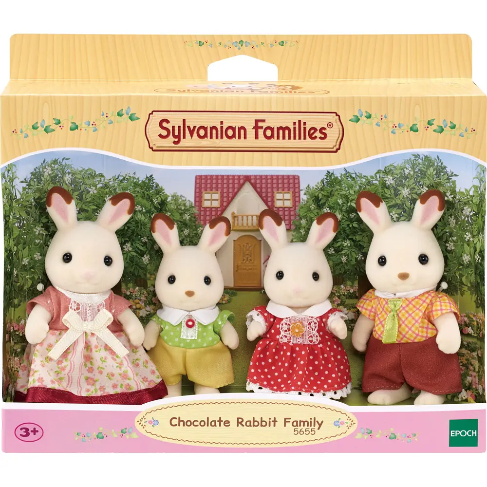 Sylvanian Families Chocolate Rabbit Family playset bunny figures