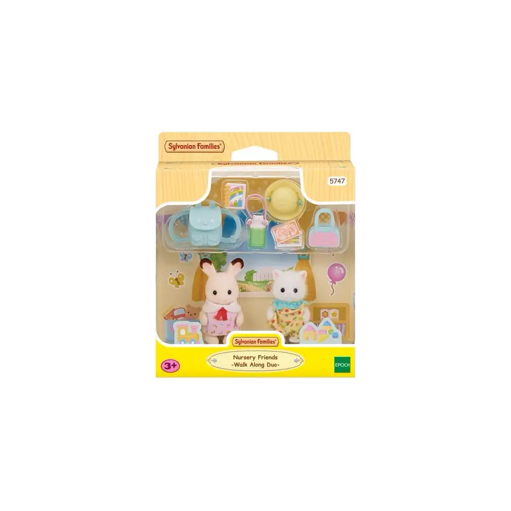 Sylvanian Families duo toddler friends walking set - play figures adventure