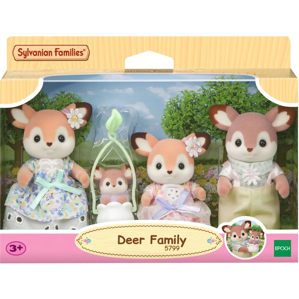 Sylvanian Families Deer Family playset - soft velvet dolls