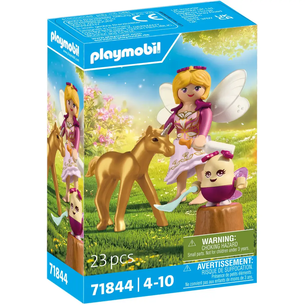 Playmobil golden unicorn foal play figure with fairy and accessories