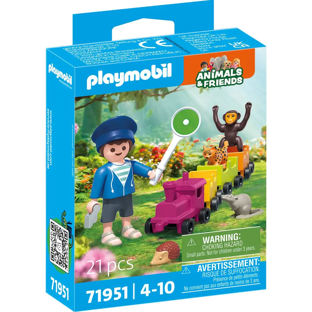 Playmobil toy train Small Locomotive Trip animal world