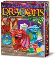 4M Pour And Paint 3D Dragons - French