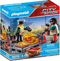 Playmobil City Action Customs Check Playset - 70775 Harbor Cargo