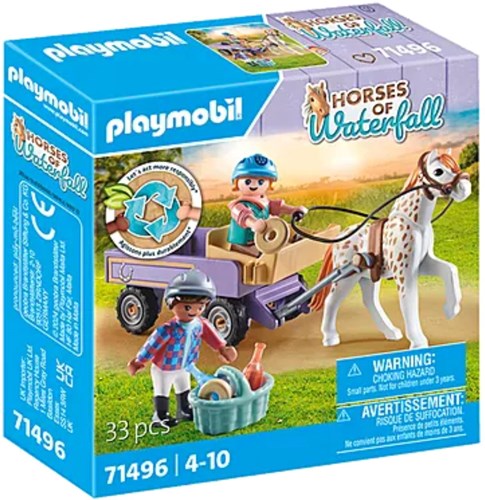 Playmobil Horses of Waterfall pony carriage toy set - colorful adventure
