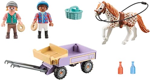 Playmobil Horses of Waterfall pony carriage toy set - colorful adventure-2