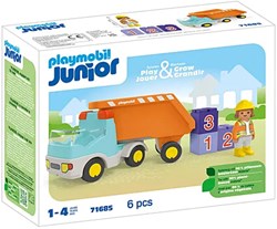 Playmobil construction site dump truck junior - sustainable toy