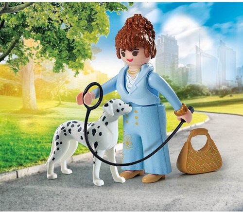 Playmobil play figure My Life Manager with dalmatian dog 71736-2